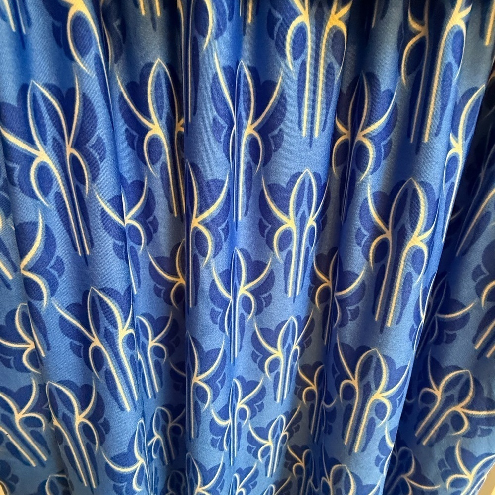 Blue Patterned Maxi Dress - Picture 9 of 10